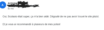 Message de Antoine B.