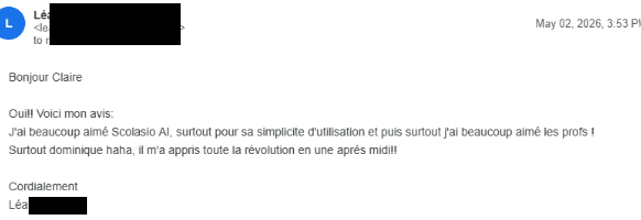 Message de Léa K.