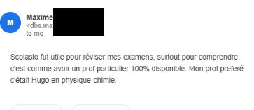 Message de Maxime D.